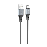 Кабель HOCO X86 USB (m)-Type-C (m) 1м 3.0A силикон черный (1/360)
