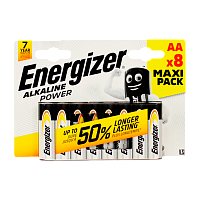 Батарейка Energizer Alkaline power LR6 AA BL8 Alkaline 1.5V (8/96)