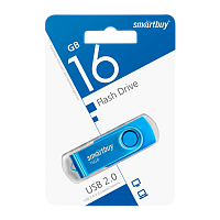 Флеш-накопитель Smartbuy Twist 16GB USB2.0 пластик синий 