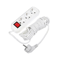 Удлинитель Smartbuy 3р.С/З 16A 5.0м белый (1/40)