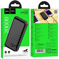 Внешний аккумулятор HOCO J123A 20000mAh 2.0A 2USB/Type-C/MicroUSB черный
