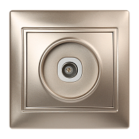 Розетка Smartbuy телевизионная 1-местная 75Ом 5-862МГц шампань "Венера"