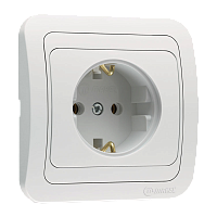 Розетка Makel Mimoza 1гн. 16A С/З белый 12028MAKEL (1/12)