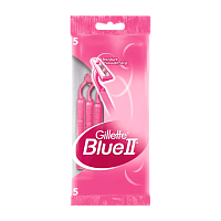 Бритва одноразовая Gillette "Blue II Plus Women" 2 лезвия ENG 5шт. 