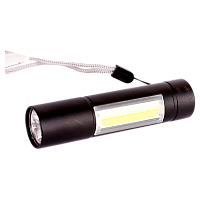 Фонарь туристический Ultraflash LED51523 3W 2LED от аккумулятора 3 режима черный (1/240)