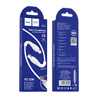 Кабель HOCO X55 Lightning (m)-Type-C (m) 1м 3.0A 20W ПВХ белый (1/31/310)