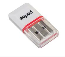 Картридер Perfeo PF-VI-R008 microSD белый (1/200)