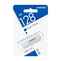 Флеш-накопитель Smartbuy Scout 128GB USB2.0 пластик белый 