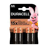 Батарейка Duracell Basic LR6 AA BL4 UPACK48 Alkaline 1.5V (48/192/16128)