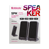 Колонки 2.0 Defender SPK-225 4W USB черный (1/60)