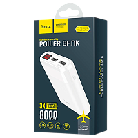 Внешний аккумулятор HOCO B35B 8000mAh 2.0A 2USB белый (1/64)