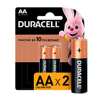 Батарейка Duracell Basic LR6 AA BL2 Alkaline 1.5V (2/24/40) 