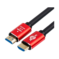 Кабель Atcom HDMI (m)-HDMI (m) 1м силикон ver.2.0 черный красный в пакете (1/150)