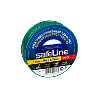 Изолента Safeline 19мм*20м ПВХ зеленый (10/200)