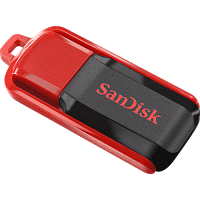 Флеш-накопитель SanDisk Cruzer Switch CZ52 32GB USB2.0 пластик черный красный