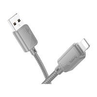 Кабель HOCO X113 USB (m)-Lightning (m) 1м 2.4A нейлон серый (1/31/310)