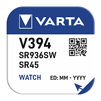 Батарейка Varta 394 (SR936SW) BL1 Silver Oxide 1.55V (1/10/100)