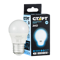 Лампа светодиодная Старт Sphere E27 7W 6500К 220V шар Black матовая (1/10/100)