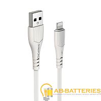 Кабель Borofone BX37 USB (m)-Lightning (m) 1м 2.4A ПВХ белый (1/360)
