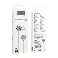 Наушники внутриканальные HOCO M96 с микр. серебряный (1/31/310)