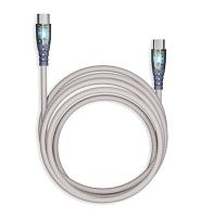 Кабель Smartbuy Type-C (m)-Type-C (m) 1м 3.0A нейлон серый