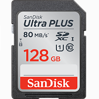Карта памяти SD SanDisk ULTRA 128GB Class10 UHS-I (U1) 80 МБ/сек  | Ab-Batteries | Элементы питания и аксессуары для сотовых оптом