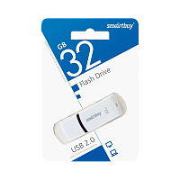 Флеш-накопитель Smartbuy Paean 32GB USB2.0 пластик белый 