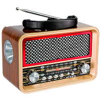 Радиоприемник DEESPI S1212 RE-03 пластик BT/AM/FM/SW/USB/AUX/MicroSD РЕТРО-стиль (1/40) 