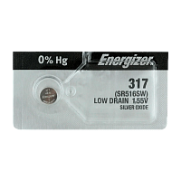 Батарейка Energizer 317 (SR516SW) BL1 Silver Oxide 1.5V 0%Hg (1/10/100/1000)