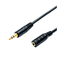 Кабель AUX Atcom Jack 3.5mm (m)-Jack 3.5mm (f) 3.0м силикон черный (1/10/200)