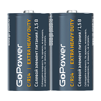Батарейка GoPower R14 C Shrink 2 Heavy Duty 1.5V (2/24/288)