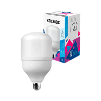 Лампа светодиодная Космос HW E27 30W 4500К 220V цилиндр матовая (1/50)