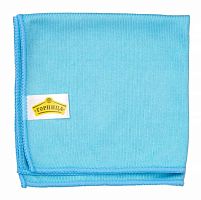 Салфетка ГОРНИЦА 35x35см микрофибра для стекол и зеркал голубой (1/50)