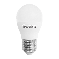 Лампа светодиодная Sweko G45 E27 10W 4000К 230V шар (1/5/100)