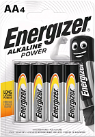 Батарейка Energizer Alkaline power LR6 AA BL4 Alkaline 1.5V (4/96/32256)