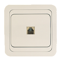 Розетка телефонная Makel Mimoza 1гн. кремовый 25014 (1/12)