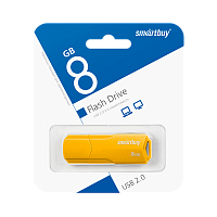 Флеш-накопитель Smartbuy Clue 8GB USB2.0 пластик желтый 