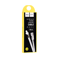 Кабель HOCO X4 USB (m)-microUSB (m) 1.2м 2.4A силикон белый (1/32/320)