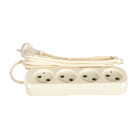 Удлинитель Smartbuy 4р.Б/З 10A 3.0м ПВС 2x1мм² белый (1/50)