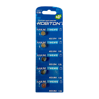 Батарейка ROBITON STANDARD R-AG3-0-BL5 (0% Hg) AG3 LR41 392 192 BL5 5/100/5000