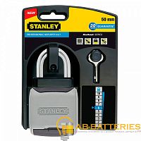 Замок Stanley S742-008 навесной 6 класс 24/7 серый (1/2/24)  | Ab-Batteries | Элементы питания и аксессуары для сотовых оптом