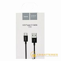 Кабель HOCO X23 USB (m)-Type-C (m) 1м 3.0A TPE черный (1/46/276)