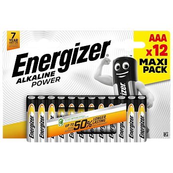 Батарейка Energizer Alkaline power LR03 AAA BL12 Alkaline 1.5V (12/144)