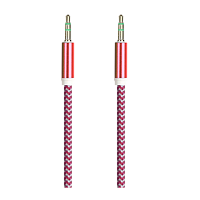 Кабель AUX Smartbuy Jack 3.5mm (m)-Jack 3.5mm (m) 1.0м прямой красный