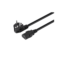 Кабель питания GoPower евровилка CEE 7/7-C13 (f) 3м ПВХ 0.75мм черный (1/50)