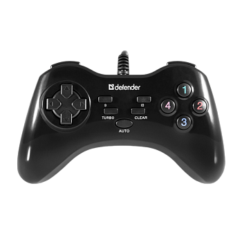 Геймпад проводной Defender Game Master G2 USB 13 кн. черный (1/20/40) 