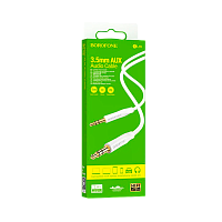 Кабель AUX Borofone BL16 Jack 3.5mm (m)-Jack 3.5mm (m) 1м ПВХ белый (1/360) 
