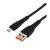 *Кабель GoPower GP07M USB (m)-microUSB (m) 2.4A силикон черный (1/200/800) 