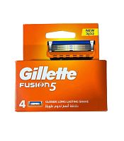 Сменные кассеты Gillette "FUSION" 5 лезвий 4шт. (цена за 1 шт) (4/40)