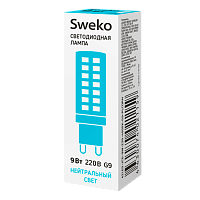 Лампа светодиодная Sweko JCD G9 9W 4000К 230V "Кукуруза" (1/10/100)